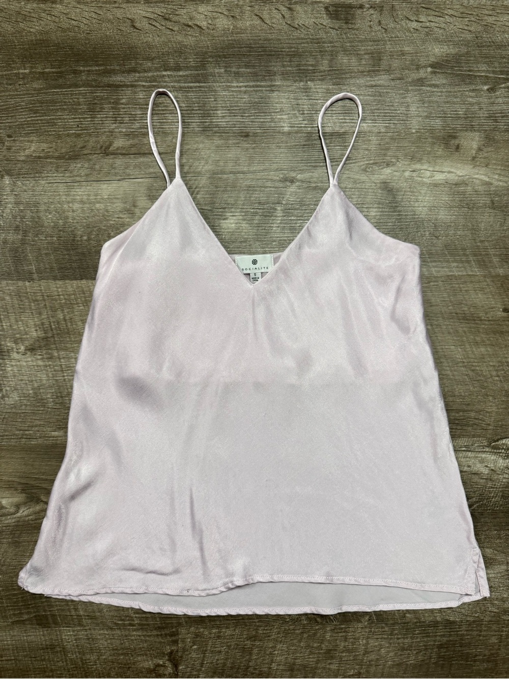 Socialite Pink Silky Feel Tank Top Size Small